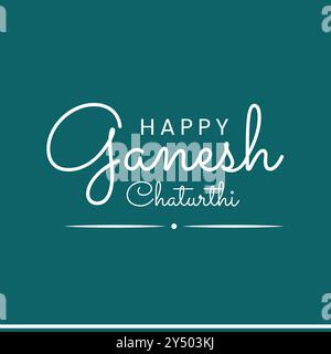 Happy Ganesh Chaturthi, 7 settembre, biglietto di auguri Ganesh Chaturthi, modello di social media, illustrazione vettoriale, illustrazioni di stock, Ganesh Chaturthi Illustrazione Vettoriale