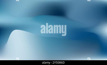 Sfumatura blu e bianca con onde sottili, adatta per sfondi, design e progetti di branding con un'estetica rilassante e serena. Illustrazione Vettoriale