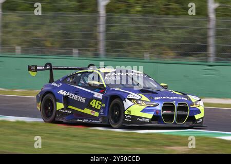 46 Raffaele MARCIELLO (CH), Maxime MARTIN (BEL), Valentino ROSSI (ITA), BMW M4 GT3, Team WRT durante Fanatec GT Endurance Cup Monza Round, Endurance Race a Monza, Italia, 20 settembre 2024 Foto Stock