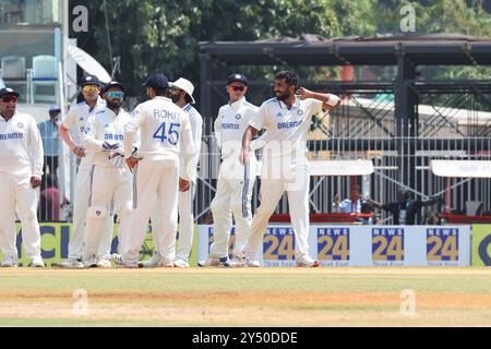 20 settembre 2024, M A Chidambaram Stadium, Tamil Nadu, INDIA: Bangladesh Tour of India 2024:.1st test - 2nd Day. India V Bangladesh :. In azione (Credit Image: © Seshadri Sukumar/ZUMA Press Wire) SOLO PER USO EDITORIALE! Non per USO commerciale! Foto Stock