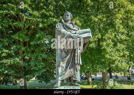 Statua Martin Lutero, Karl-Liebknecht-Straße, Mitte, Berlino, Germania Foto Stock