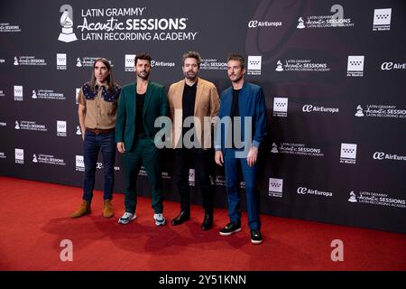 Pucho, Jorge Gonzalez, Guillermo Galvan, David Garcia 'El Indio' di Vetusta Morla partecipa alla fotochiamata ' Latin GRAMMY Acoustic Sessions' il 26 ottobre 2022 a Madrid, Spagna. Foto Stock