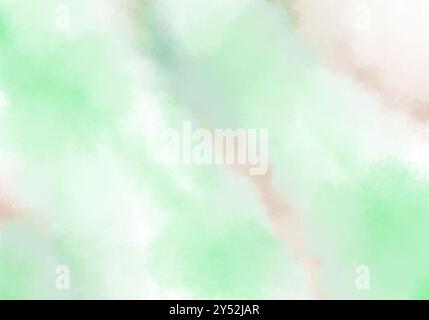 acquerello sfondo sfocato astratto rosa e verde in diagonale Foto Stock
