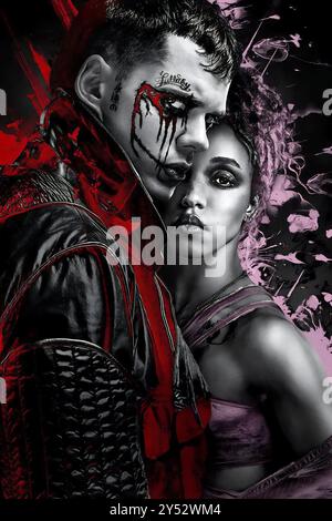 BILL SKARSGARD e FKA TWIGS in THE CROW (2024), diretto da RUPERT SANDERS. Crediti: The Electric Shadow Company / album Foto Stock