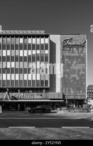 Imperial Hotel, progettato da otto Frankild con Svend Aage Hansen e Jørgen Høj, 1961; Copenaghen, Danimarca Foto Stock