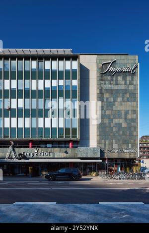 Imperial Hotel, progettato da otto Frankild con Svend Aage Hansen e Jørgen Høj, 1961; Copenaghen, Danimarca Foto Stock