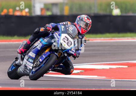 Durante il Campionato del mondo FIM Superbike Acerbis Italian Round sul circuito di Cremona, San Martino del Lago, Italia, il 20 settembre 2024, durante l'Acerbis Italian Round, World Superbike - SBK Race a Cremona, Italia, 20 settembre 2024 Foto Stock