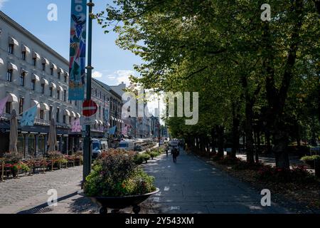 Oslo, Norvegia. 10 settembre 2024. Vista della strada di Oslo, Norvegia. (Foto di Mateusz Slodkowski/SOPA Images/Sipa USA) credito: SIPA USA/Alamy Live News Foto Stock