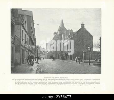 Canongate Tolbooth, Edimburgo. Scozia 1900 vecchia foto vintage Foto Stock