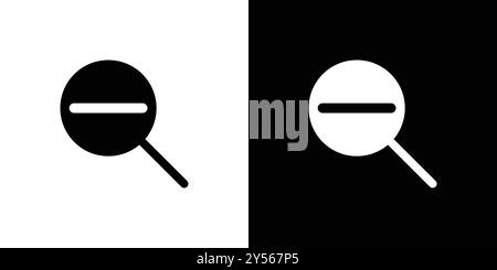 Icona di riduzione del logo lineare Set di marchi in bianco e nero Illustrazione Vettoriale