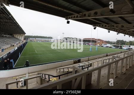 Newcastle, GBR. 20 settembre 2024. South Stand è pronto per il Gallagher Premiership match tra Newcastle Falcons e Bristol a Kingston Park, Newcastle, venerdì 20 settembre 2024. (Foto: Chris Lishman | mi News) crediti: MI News & Sport /Alamy Live News Foto Stock