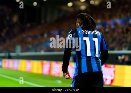 Bergamo, Italia. 19 settembre 2024. Ademola Lookman, durante l'Atalanta BC vs Arsenal FC, UEFA Champions League - Gewiss Stadium. Crediti: Alessio Morgese/Alessio Morgese/Emage/Alamy live news Foto Stock