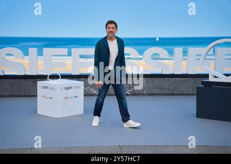 Donostia / San Sebastian. Spagna. 20240920, Javier Bardem riceve il Donosti Award 2023 durante il 72° Festival Internazionale del Cinema di San Sebastian al Palazzo Kursaal il 20 settembre 2024 a Donostia / San Sebastian, Spagna Foto Stock