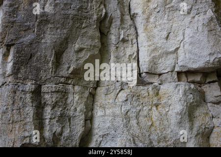 Sfondo scultoreo in pietra naturale presso la Rattlesnake Point Conservation area. Foto Stock