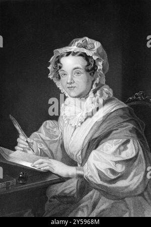 Mary Russell Mitford (1787-1855) su incisione dal 1873. Autore e drammaturgo inglese. Incisa da un artista sconosciuto e pubblicata nella Portrait Gallery of Foto Stock