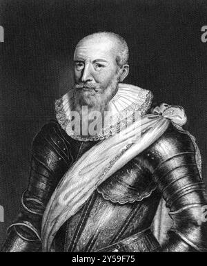 Maximilien de Bethune, duca di Sully (1560-1641) su incisione dal 1859. Soldato e politico francese. Inciso da un artista sconosciuto e pubblicato in me Foto Stock