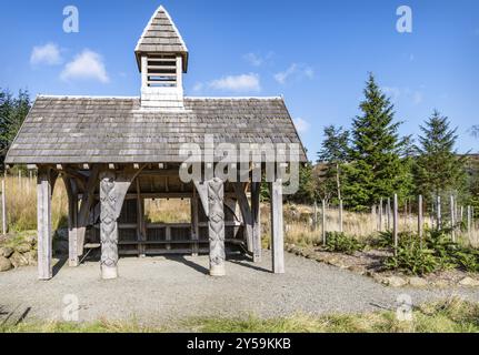 Padiglione cileno, Benmore Botantic Gardens, Strath Eachaig, Scozia, Regno Unito, Europa Foto Stock