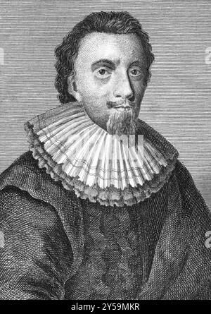 George Calvert, i barone Baltimore, ottavo governatore proprietario di Terranova (1579-1632) su incisione dal 1784. Politico e colonizzatore inglese. IT Foto Stock