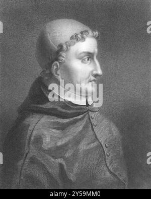 Francisco Jimenez de Cisneros (1436-1517) sull'incisione degli anni '1800 Cardinale e statista spagnolo. Incisa da C.E.Wagstaff e pubblicata su Londo Foto Stock