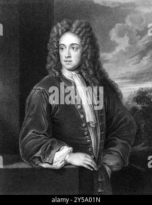 Charles Talbot, i duca di Shrewsbury (1660-1718) su incisione dal 1830. Statista inglese. Inciso da J.. Cochran e pubblicato in Portraits of Illu Foto Stock