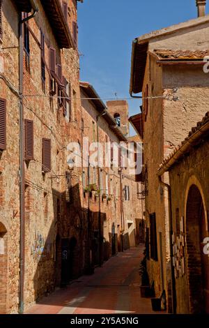 Casole d'elsa, borgo fortificato medievale vicino a Siena, Toscana Italia Foto Stock