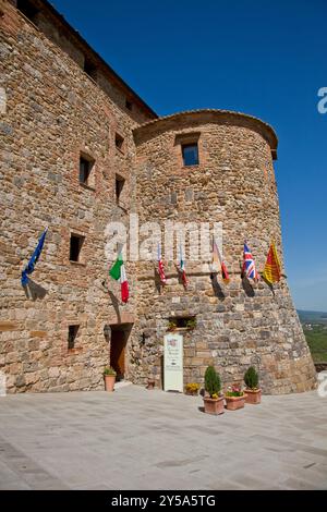 Casole d'elsa, borgo fortificato medievale vicino a Siena, Toscana Italia Foto Stock