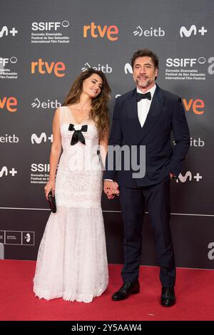 20 settembre 2024, Donostia / San Sebastian, Euskadi, Spagna: Javier Bardem, Penelope Cruz ha partecipato alla cerimonia di apertura Red Carpet durante il 72° Festival Internazionale del Cinema di San Sebastian al Palazzo Kursaal il 20 settembre 2024 a Donostia / San Sebastian, SpainDonostia / San Sebastian. Spagna. 20240920, (Credit Image: © Jack Abuin/ZUMA Press Wire) SOLO PER USO EDITORIALE! Non per USO commerciale! Foto Stock