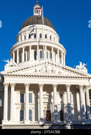 Il Campidoglio della California è la sede del governo dello stato della California, situata a Sacramento, la capitale dello stato della California. Foto Stock