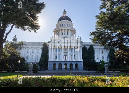 Il Campidoglio della California è la sede del governo dello stato della California, situata a Sacramento, la capitale dello stato della California. Foto Stock
