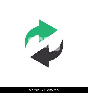 Icona freccia circolare per aggiornare o sincronizzare. Illustrazione Vettoriale