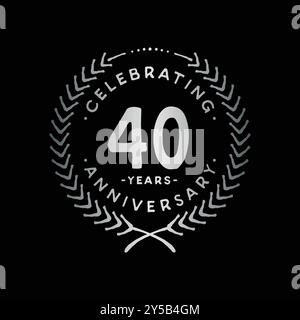 40 anni di modello di progettazione. vettore 40° e illustrazione. Illustrazione Vettoriale
