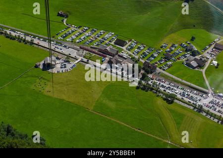 Ebenalp, Svizzera – 13 luglio 2024: Vista sulla funivia di Ebenalp nelle alpi svizzere Foto Stock