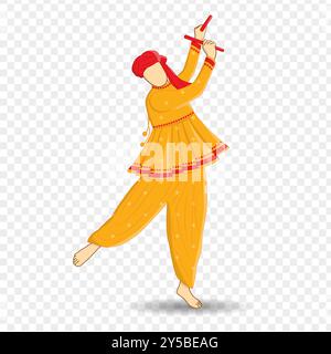 Bella illustrazione di ballerino su sfondo trasparente Illustrazione Vettoriale