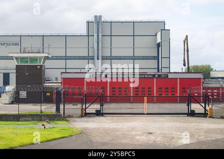 Servizio antincendio e di soccorso dell'aeroporto di Manchester Foto Stock