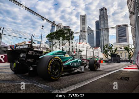 Singapore. 21 settembre 2024. 14 ALONSO Fernando (spa), Aston Martin F1 Team AMR24, azione durante la Formula 1 Singapore Grand Prix 2024, 18° round del Campionato del mondo di Formula 1 2024 dal 20 al 22 settembre 2024 sul Marina Bay Circuit, a Singapore, Singapore Foto Stock