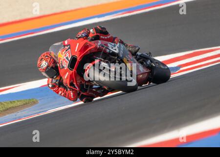 Misano Adriatico, Ita. 21 settembre 2024. 37 Augusto Fernandez (Spa-GASGAS Factory Racing) durante il Gran Premio Pramac dell'Emilia Romagna qualifiche MotoGP sabato, MotoGP dell'Emilia Romagna al Misano World Circuit Marco Simoncelli di Misano Adriatico il 21 settembre (foto di Fabio Averna/Sipa USA) Credit: SIPA USA/Alamy Live News Foto Stock