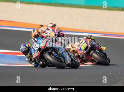 Misano Adriatico, Ita. 21 settembre 2024. Durante il Gran Premio Pramac dell'Emilia Romagna Qualifying MotoGP sabato, MotoGP dell'Emilia Romagna al Misano World Circuit Marco Simoncelli a Misano Adriatico il 21 settembre (foto di Fabio Averna/Sipa USA) Credit: SIPA USA/Alamy Live News Foto Stock