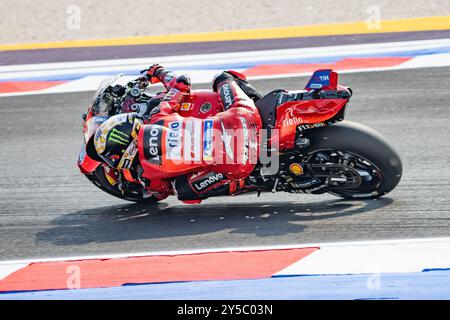 Misano Adriatico, Ita. 21 settembre 2024. 01 Francesco Bagnaia (Ita-Ducati Lenovo Team) durante il Gran Premio Pramac dell'Emilia Romagna qualifiche MotoGP sabato, MotoGP dell'Emilia Romagna al Misano World Circuit Marco Simoncelli a Misano Adriatico il 21 settembre (foto di Fabio Averna/Sipa USA) crediti: SIPA USA/Alamy Live News Foto Stock