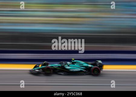 Singapore. 21 settembre 2024. 14 ALONSO Fernando (spa), Aston Martin F1 Team AMR24, azione durante la Formula 1 Singapore Grand Prix 2024, 18° round del Campionato del mondo di Formula 1 2024 dal 20 al 22 settembre 2024 sul Marina Bay Circuit, a Singapore, Singapore Foto Stock