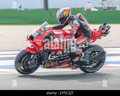 Misano Adriatico, Ita. 21 settembre 2024. 31 Pedro Acosta (Spa-GASGAS Factory Racing) durante il Gran Premio Pramac dell'Emilia Romagna qualifiche MotoGP sabato, MotoGP dell'Emilia Romagna al Misano World Circuit Marco Simoncelli a Misano Adriatico il 21 settembre (foto di Fabio Averna/Sipa USA) crediti: SIPA USA/Alamy Live News Foto Stock