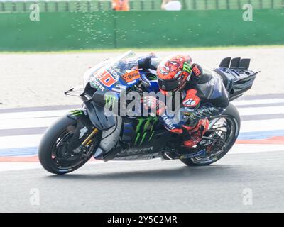 Misano Adriatico, Ita. 21 settembre 2024. 20 Fabio Quartararo (fra-Monster Yamaha Team) durante il Gran Premio Pramac dell'Emilia Romagna qualifiche MotoGP sabato, MotoGP dell'Emilia Romagna al Misano World Circuit Marco Simoncelli a Misano Adriatico il 21 settembre (foto di Fabio Averna/Sipa USA) crediti: SIPA USA/Alamy Live News Foto Stock