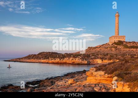 Ligththouse di Cabo de Palos, Cabo de Palos, Murcia, Spagna Foto Stock