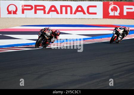 Maverick Vinales spagnolo Aprilia Racing Aprilia durante il Gran Premio Pramac dellâEmilia-Romagna - Paddock e Rider, Campionato del mondo MotoGP a Misano, Italia, 21 settembre 2024 Foto Stock