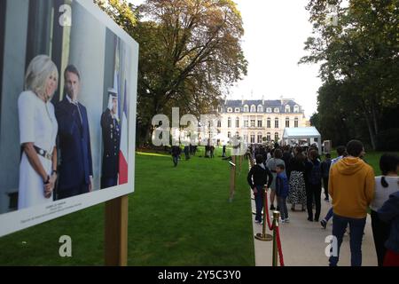 Parigi, Francia, il 21 settembre 2024, 41° edizione della giornata europea del patrimonio, Elysée Palace. crédit : Francesca/Alamy Live News Foto Stock