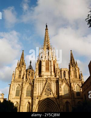 La cattedrale di Barcellona, Barri Ghotic trimestre, Catalogna, Spagna Foto Stock