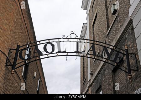 Firma per Gaol Lane, Sudbury. Foto Stock