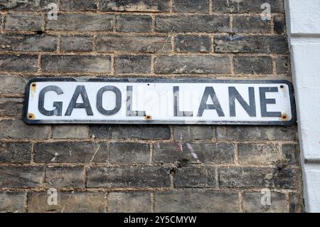 Firma per Gaol Lane, Sudbury. Foto Stock