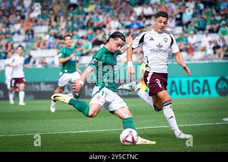 Ferrol, Spagna. 21 settembre 2024. Lega Hypermotion. 6° giorno. ferrol vs Albacete. Credito: Ismael Mijan Foto Stock