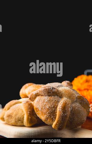 Fotografie del pane dei morti nei festeggiamenti del giorno dei morti in Messico Foto Stock