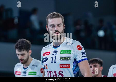 11 Kamil Rychlicki (Itas Trentino) durante Itas Trentino vs vero Volley Monza, partita di Supercoppa Italiana maschile di pallavolo a Firenze, 21 settembre 2024 Foto Stock